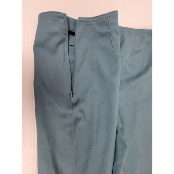 St. John 2 Teal‎ Green Side Zipper Pull On Career Ankle Preppy Workwear Pants - Picture 8 of 13